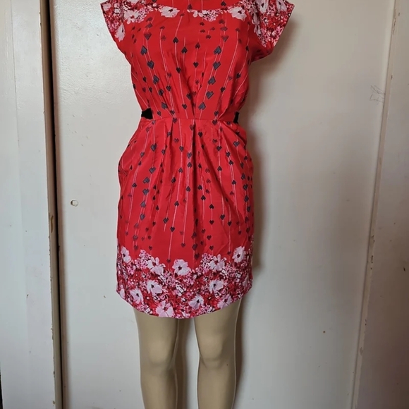 BeBop Dresses & Skirts - BeBop Red and Black Floral Mini Dress